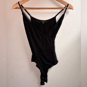 Dynamite Women’s XS Black Bodysuit with Snap Closure
